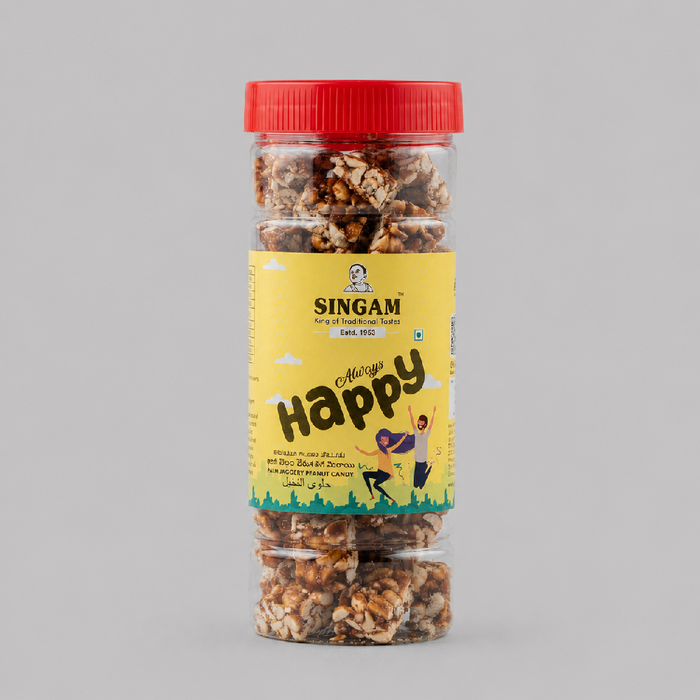 Palm Jaggery Peanut Candy – Family Jar (300g)