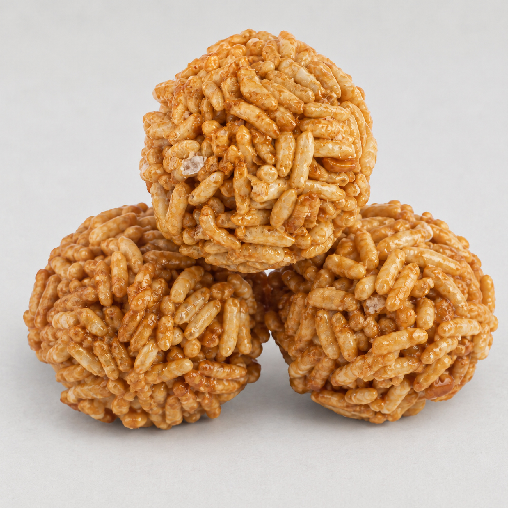 Palm Jaggery Pori Urundai – Singam Sweets